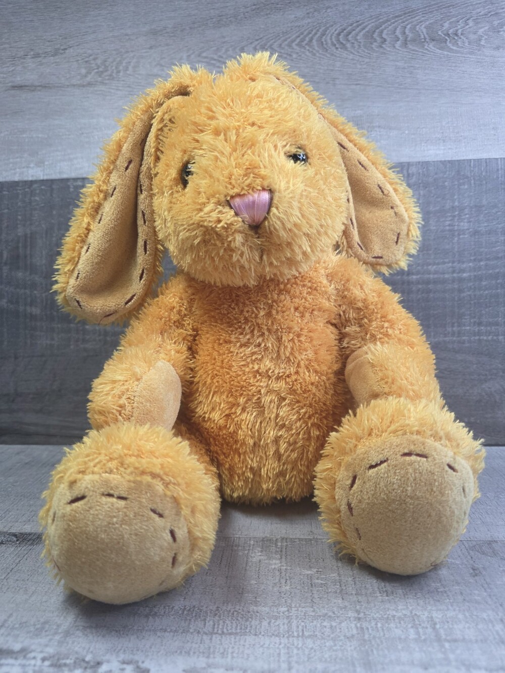 16" Classic Bunny Rabbit Tan with Stitching On Ears Feet Rare Easter b307